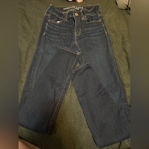 American Eagle Outfitters Women's Dark Blue Skinny Jeans